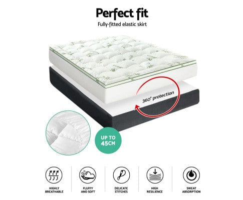 Giselle Mattress Topper Topper Mattress Toppers Bamboo Fabric Fibre Bed Pad Protector