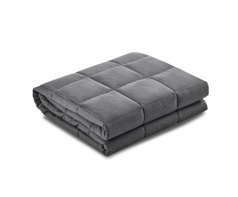 Giselle Weighted Blanket Weighted Blanket Kids 2.3KG Heavy Gravity Blankets Microfibre Cover Comfort Calming Deep Relax Better Sleep Grey