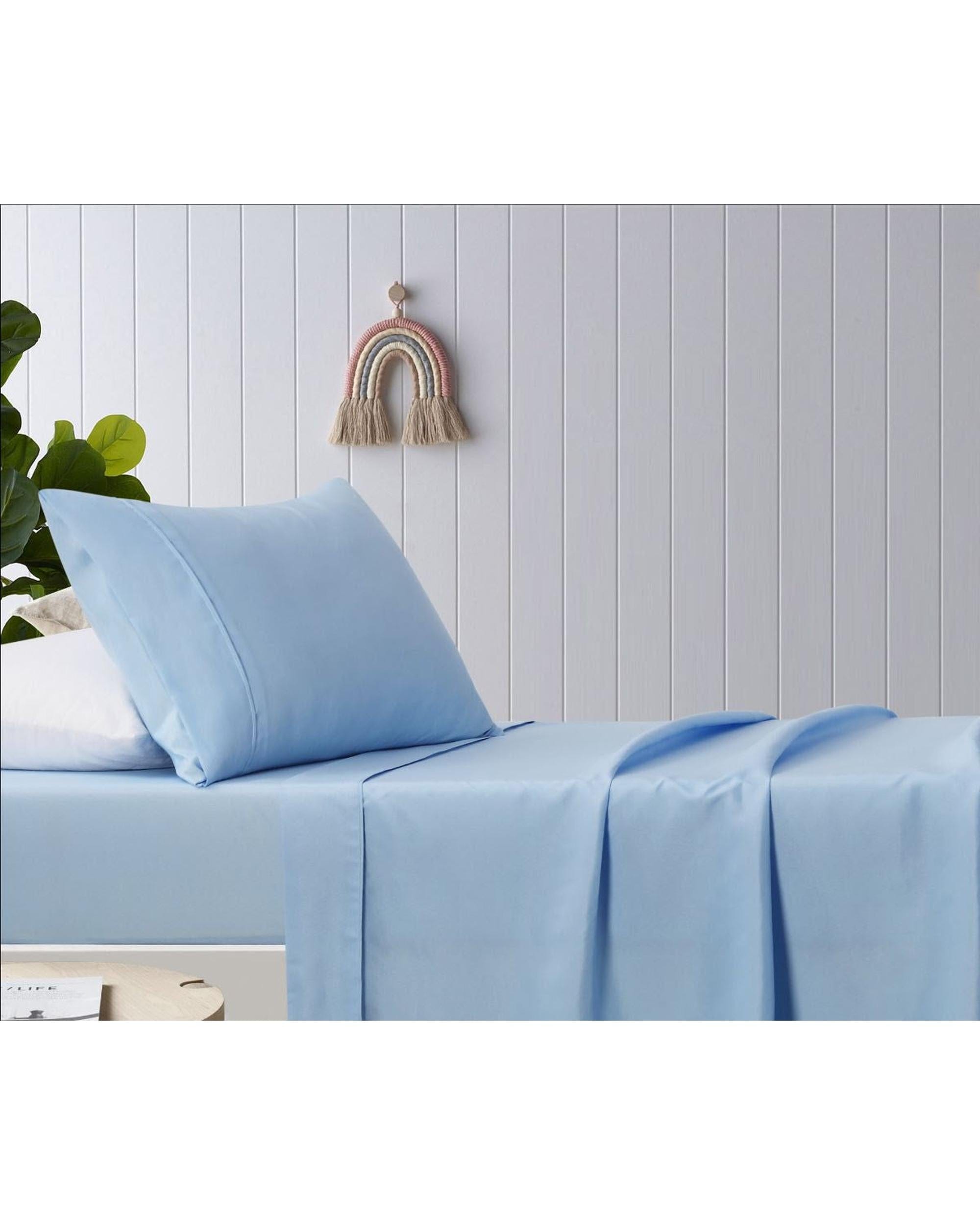 Happy Kids Bedding Bed Sheets Happy Kids Blue Microfibre Sheet Set