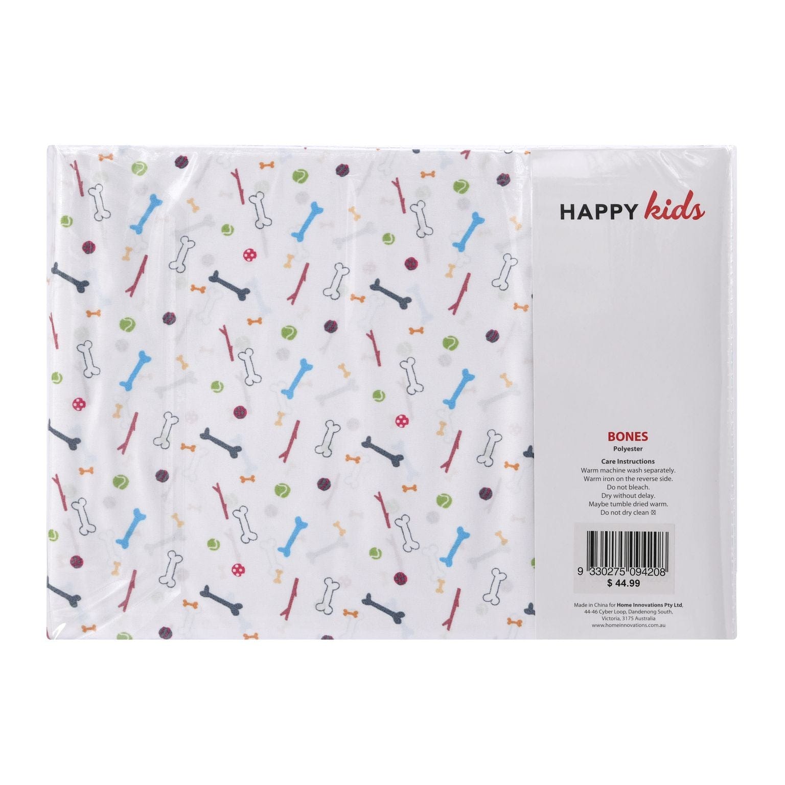 Happy Kids Bedding Bed Sheets Happy Kids Bones Printed Microfibre Sheet Set