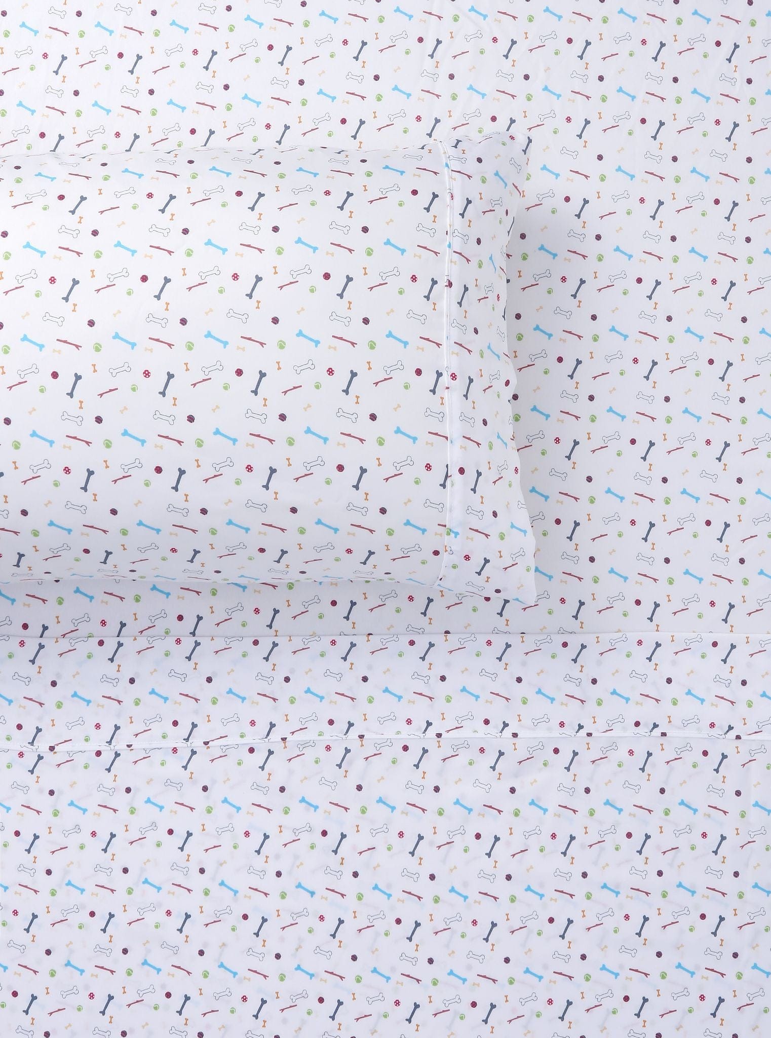 Happy Kids Bedding Bed Sheets Happy Kids Bones Printed Microfibre Sheet Set