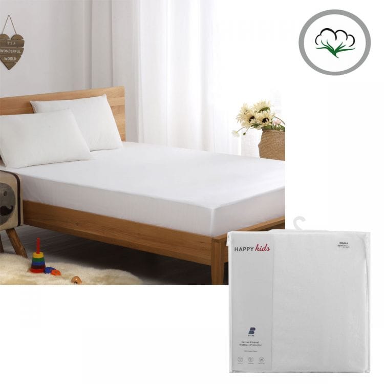 Happy Kids Bedding Mattress Protector Happy Kids Cotton Flannel Waterproof Mattress Protector
