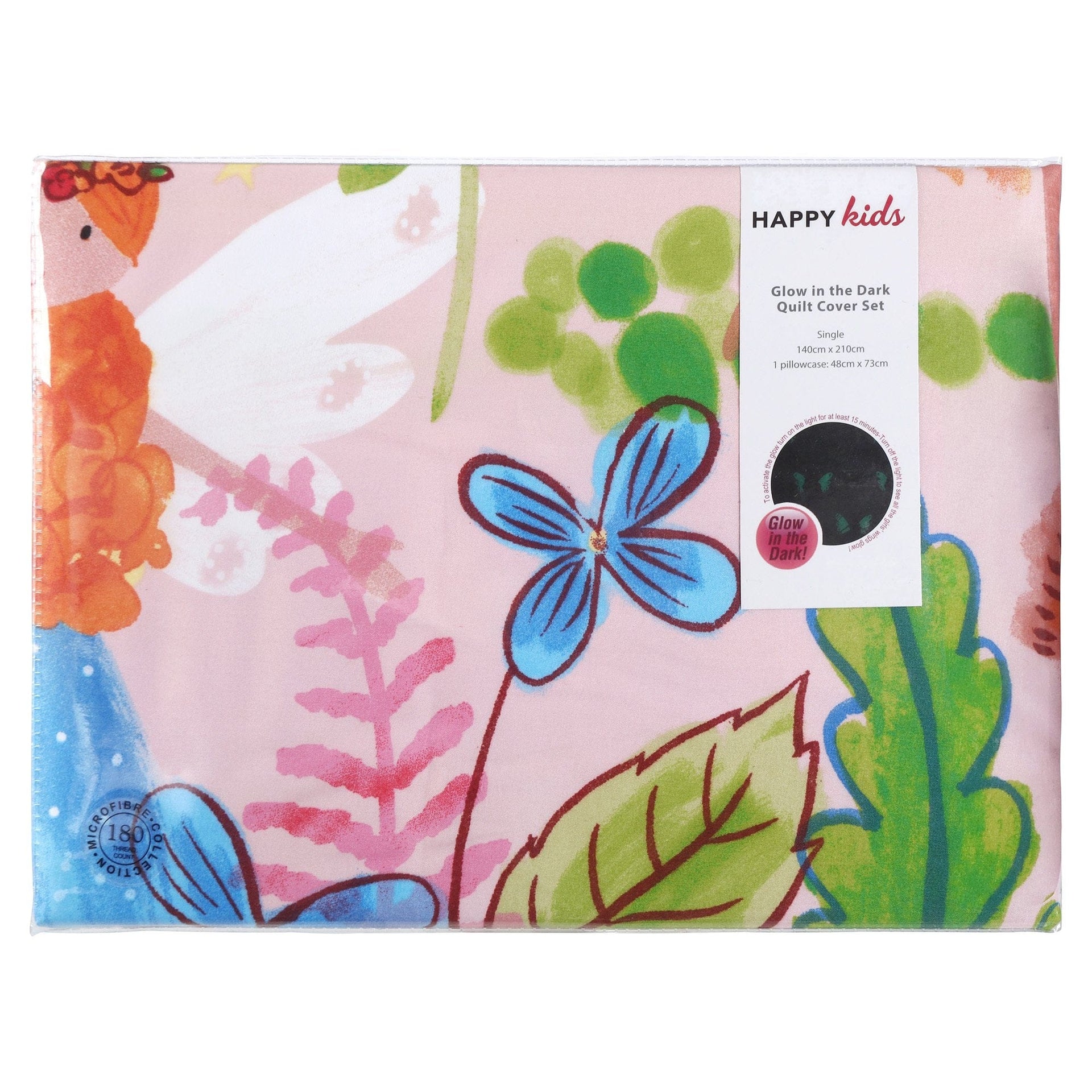 Happy Kids Bedding Quilt Cover Happy Kids Fairy Tales Glow-in-the-Dark Quilt Cover Set