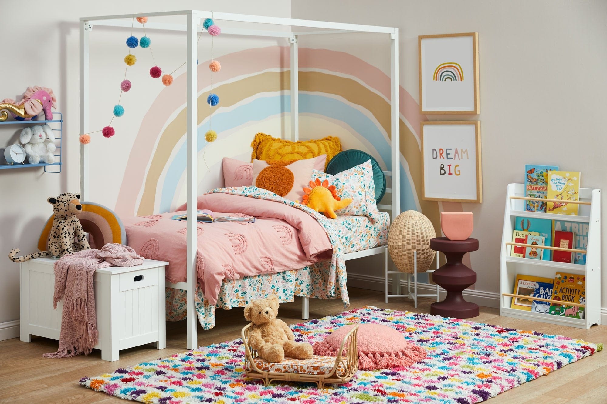 Happy Kids Bedding Bed Sheets Happy Kids Floral Printed Microfibre Sheet Set