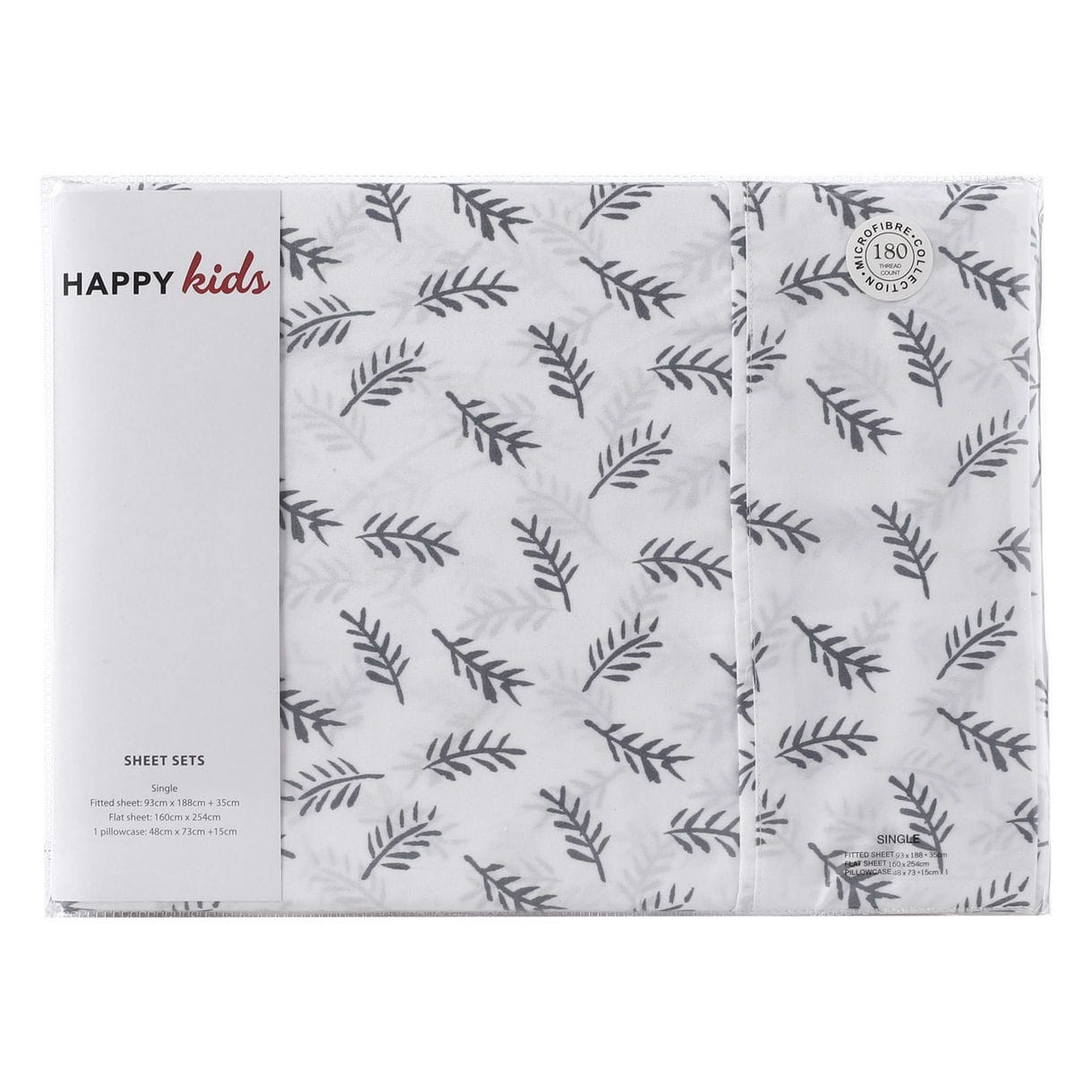 Happy Kids Bedding Bed Sheets Happy Kids Leaves Printed Microfiber Sheet Set
