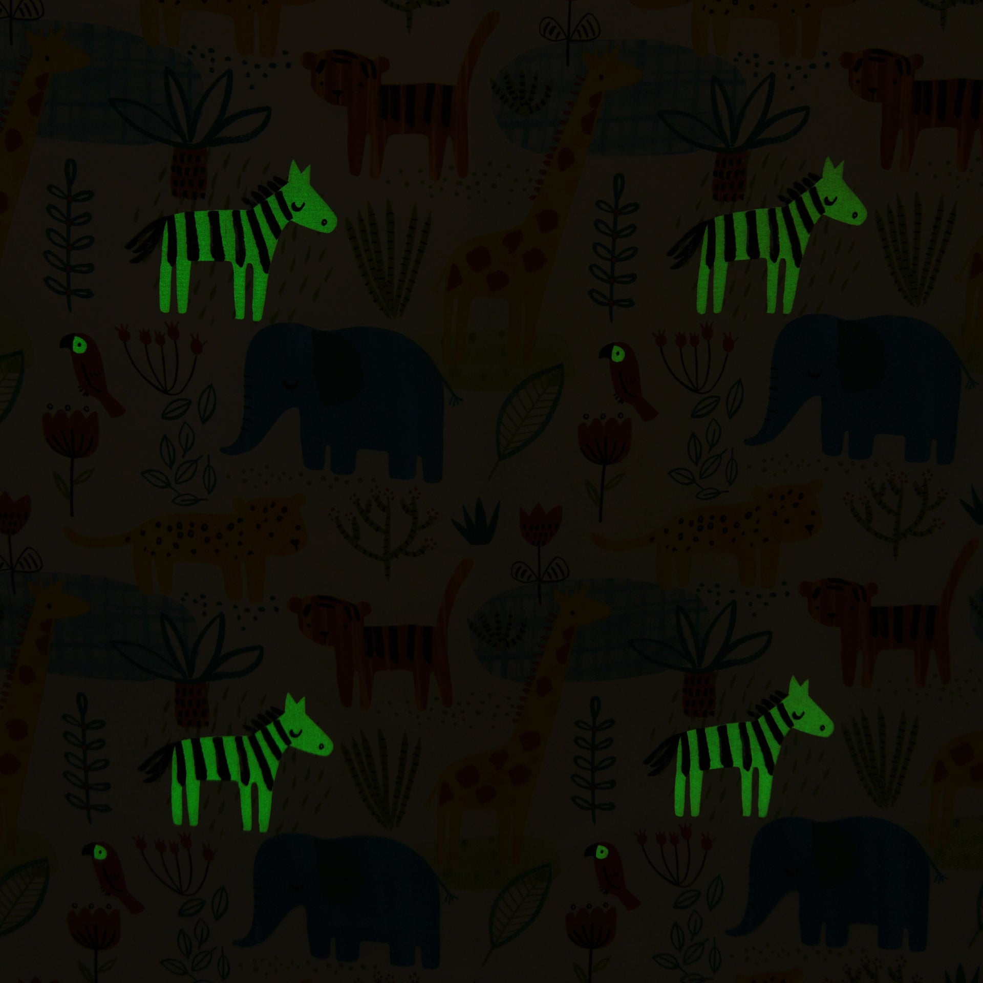 Happy Kids Bedding Quilt Cover Happy Kids Little Jungle Glow in the Dark Quilt Cover Set