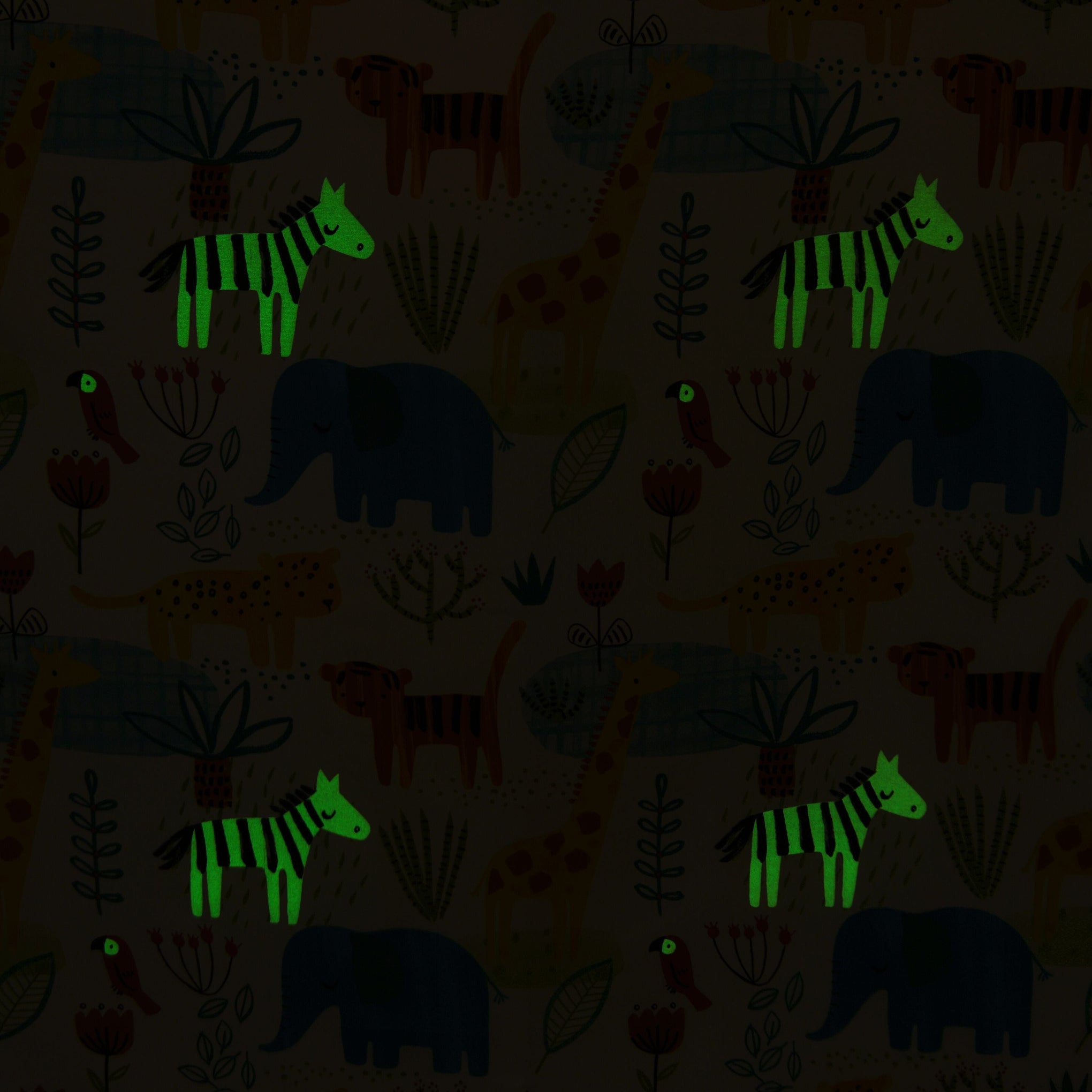 Happy Kids Bedding Quilt Cover Happy Kids Little Jungle Glow in the Dark Quilt Cover Set