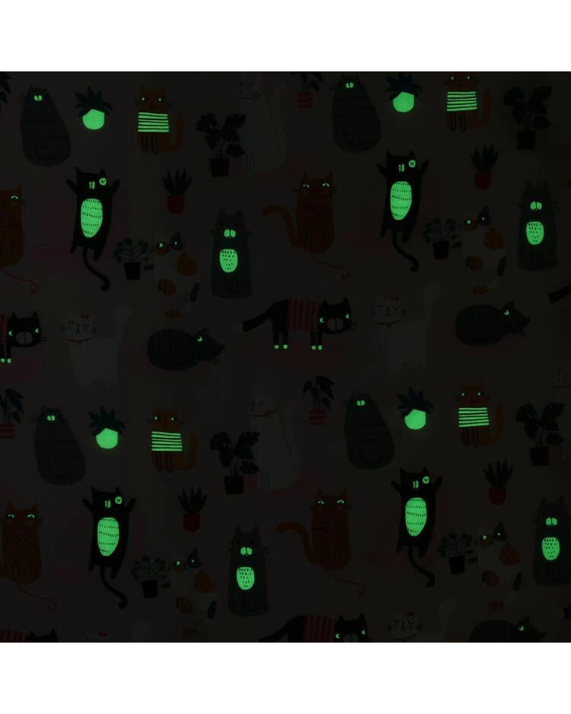 Happy Kids Bedding Quilt Cover Happy Kids Miaow Glow in the Dark Quilt Cover Set