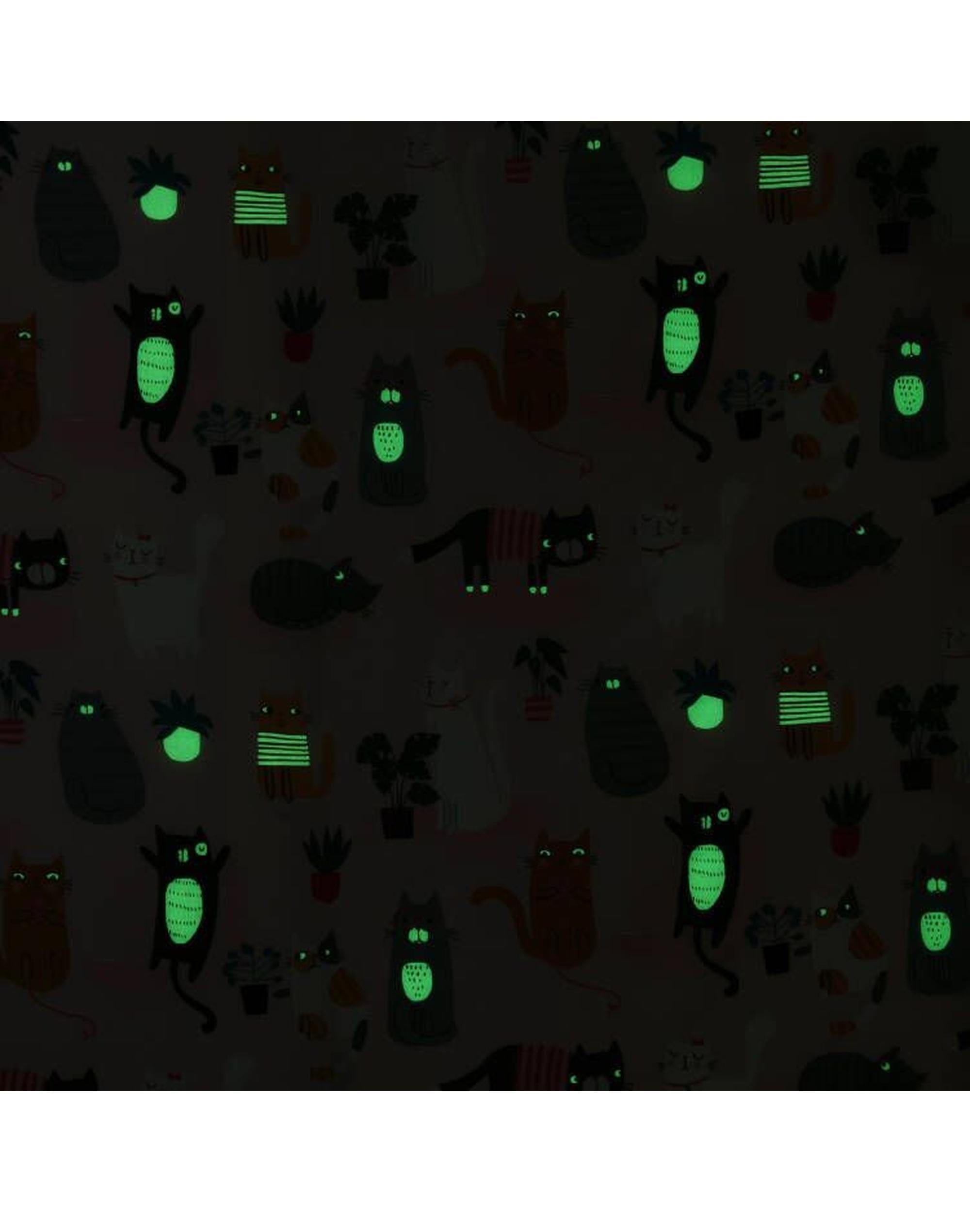 Happy Kids Bedding Quilt Cover Happy Kids Miaow Glow in the Dark Quilt Cover Set
