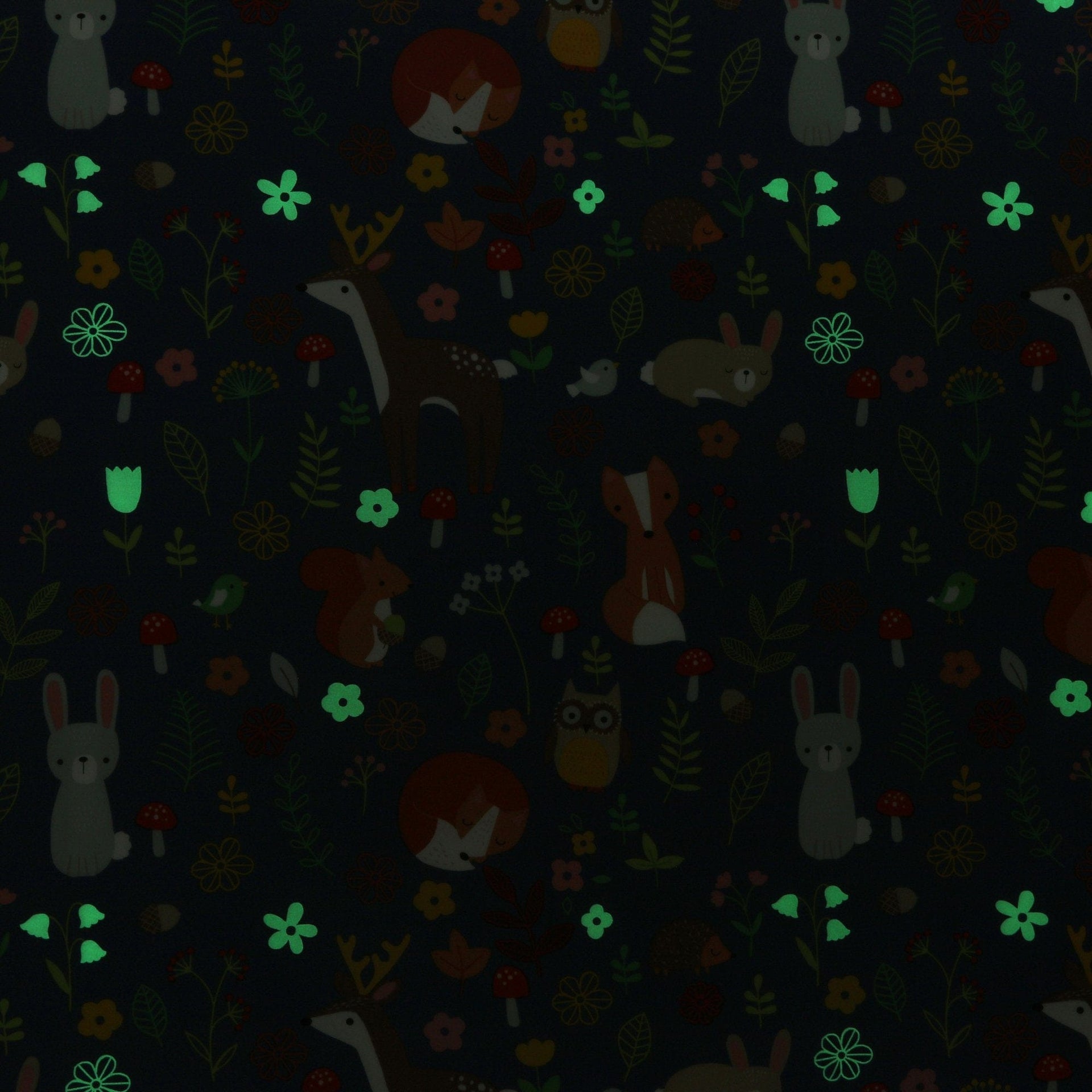 Happy Kids Bedding Quilt Cover Happy Kids Nature Forest Glow-in-the-Dark Quilt Cover Set