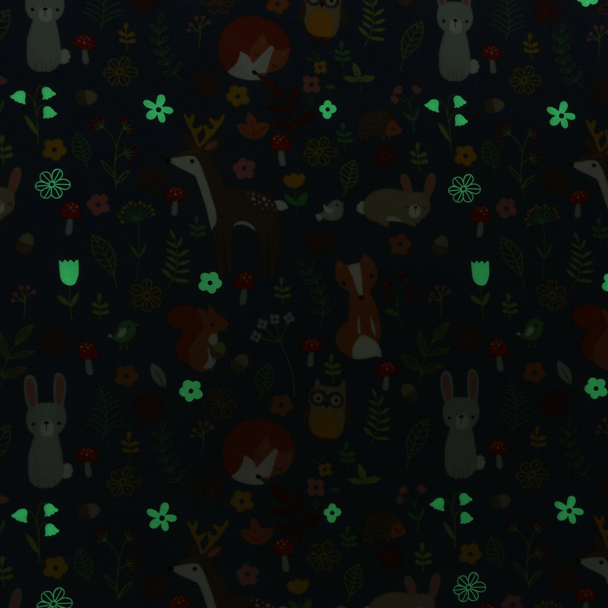 Happy Kids Bedding Quilt Cover Happy Kids Nature Forest Glow-in-the-Dark Quilt Cover Set