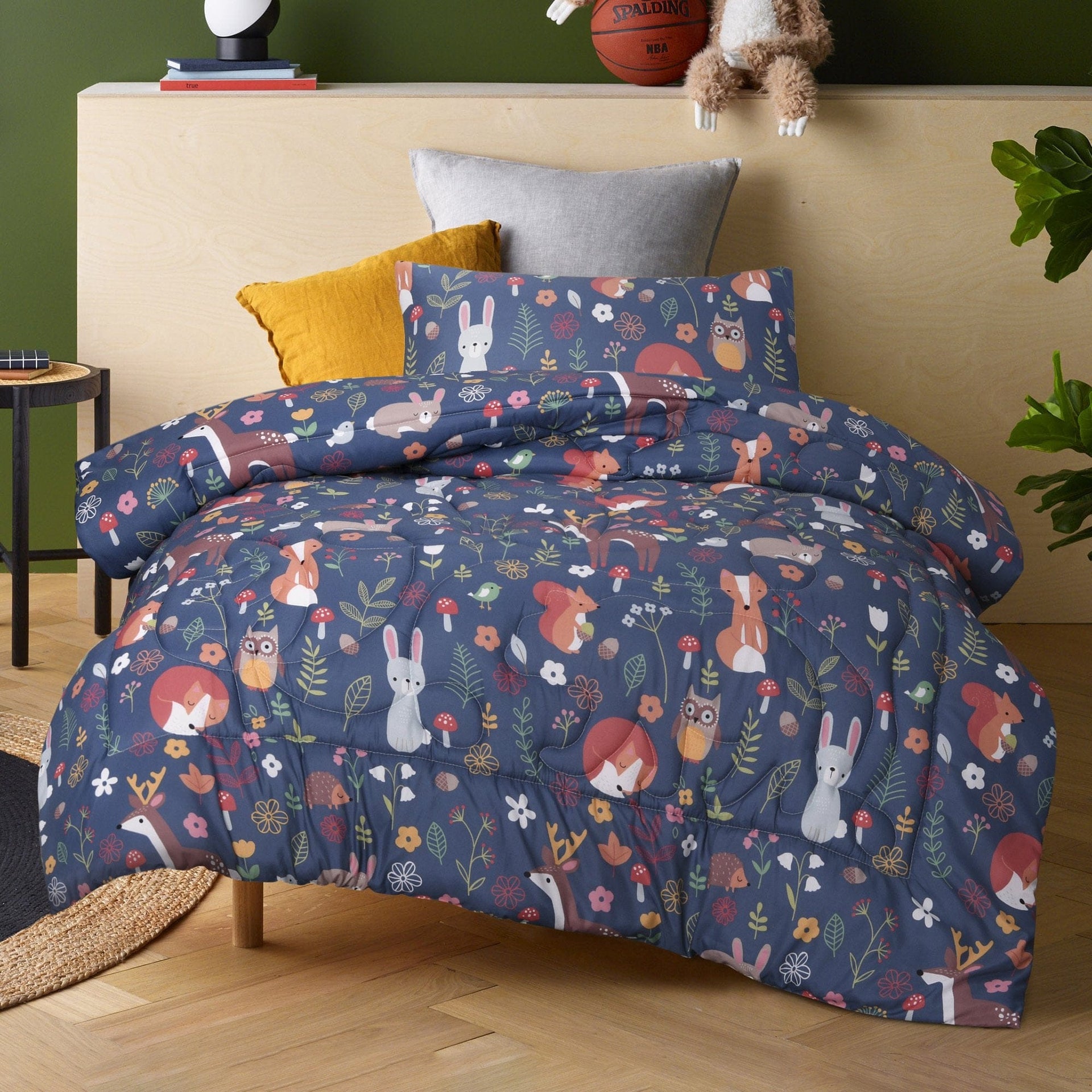 Happy Kids Bedding Comforter Happy Kids Nature Forest Glow-in-the-Dark Single Comforter Set