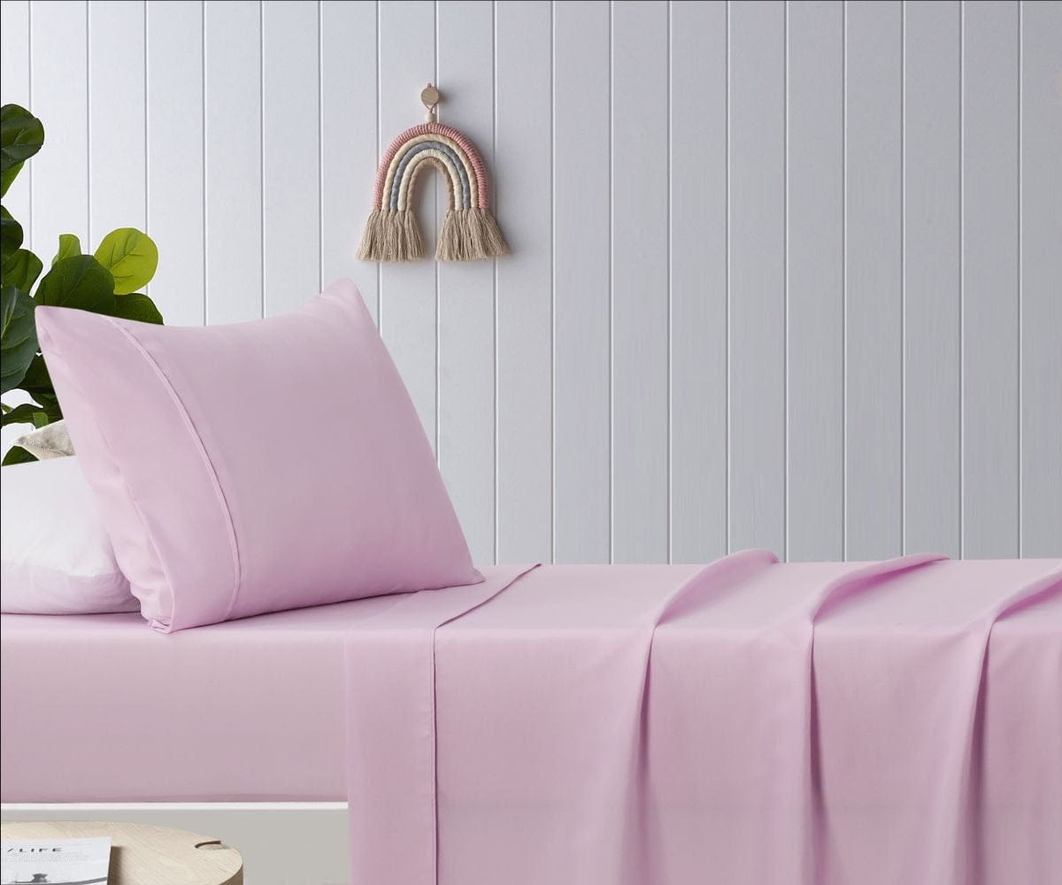 Happy Kids Bedding Bed Sheets Happy Kids Pink Microfibre Sheet Set
