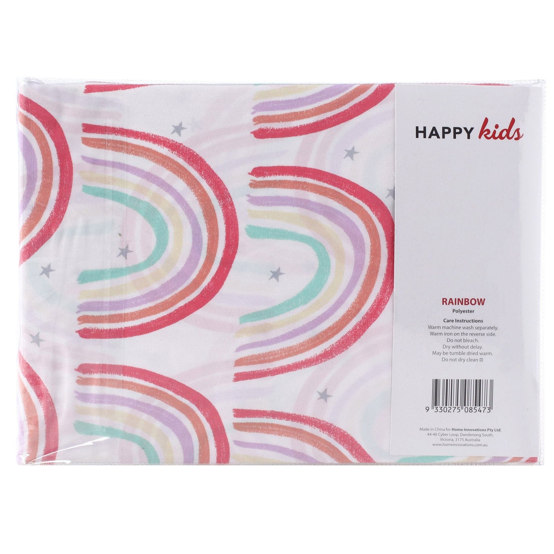 Happy Kids Bedding Bed Sheets Happy Kids Rainbow Printed Microfibre Sheet Set