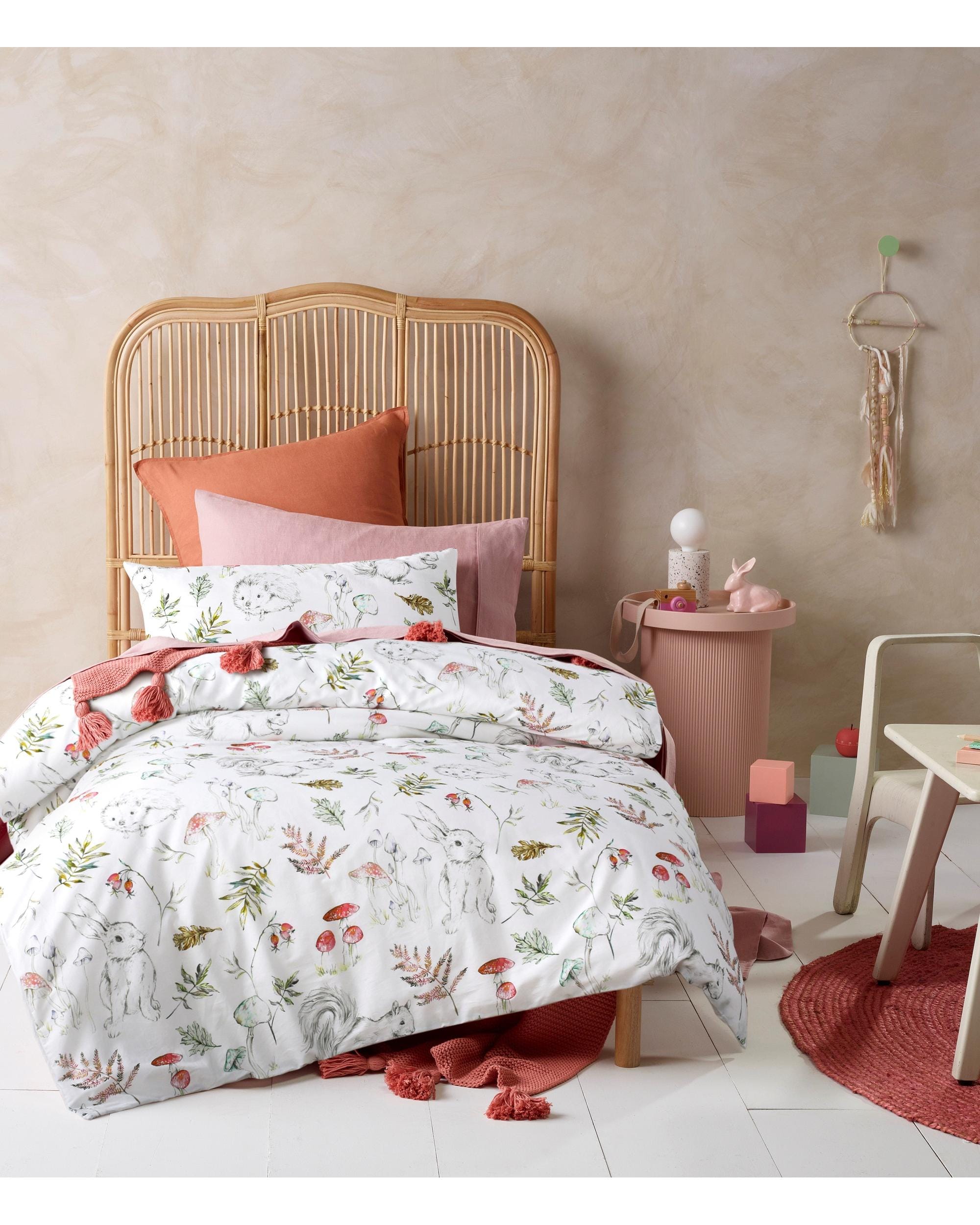 Happy Kids Bedding Quilt Cover Happy Kids Story Time White Cotton Digital Printed Quilt Cover Set