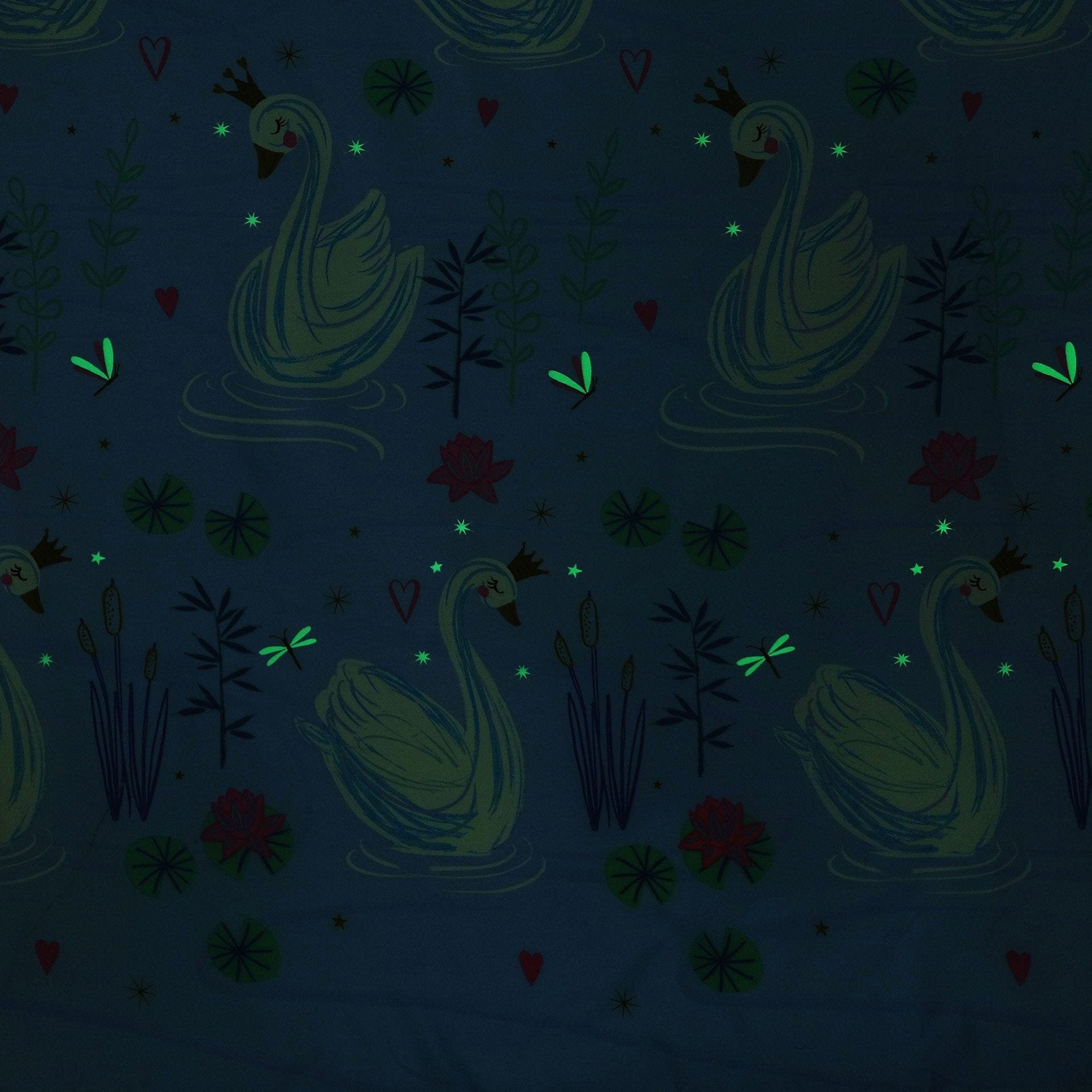 Happy Kids Bedding Quilt Cover Happy Kids Swan Glow In The Dark Quilt Cover Set