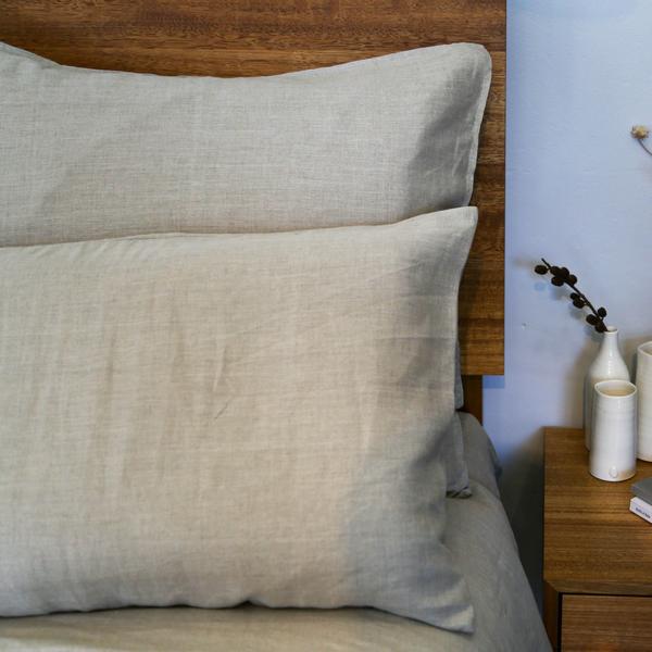 Hemp Gallery Australia Pillowcase Rye 2 x PURE HEMP LINEN EURO PILLOWCASES