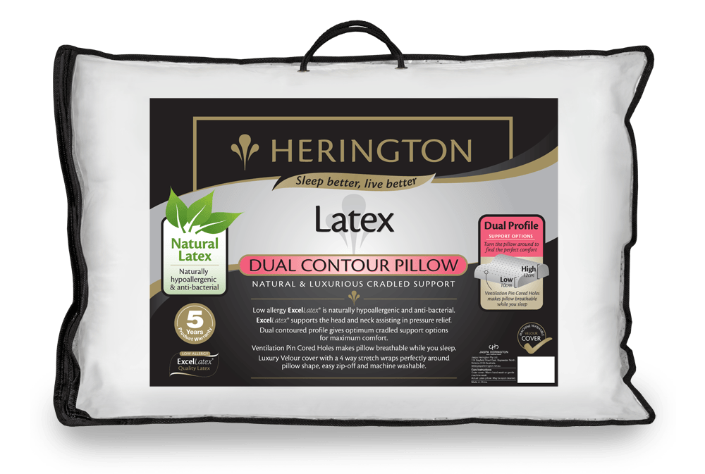Herington Pillows/Cushions Herington Latex Dual Contour Profile Pillow