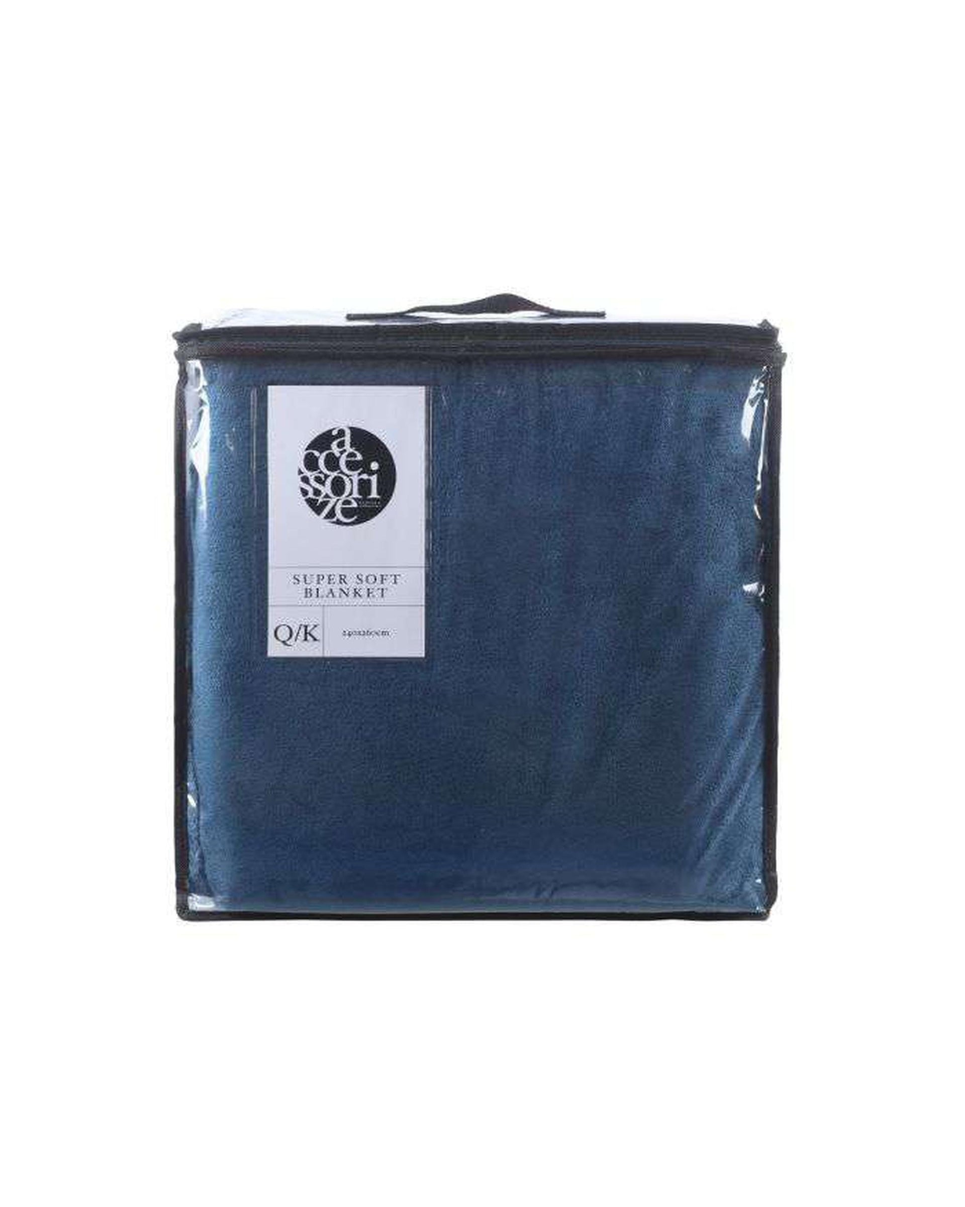 Accessorize Ink Blue Blankets Blush Accessorize