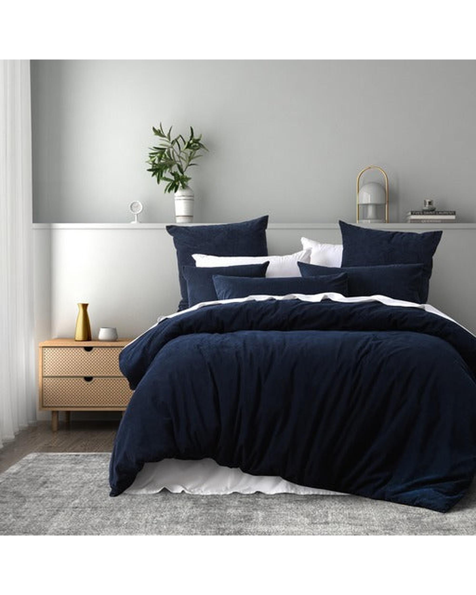 Bianca Bedding Lebron Indigo Polyester Quilt Cover Set Bianca Bedding