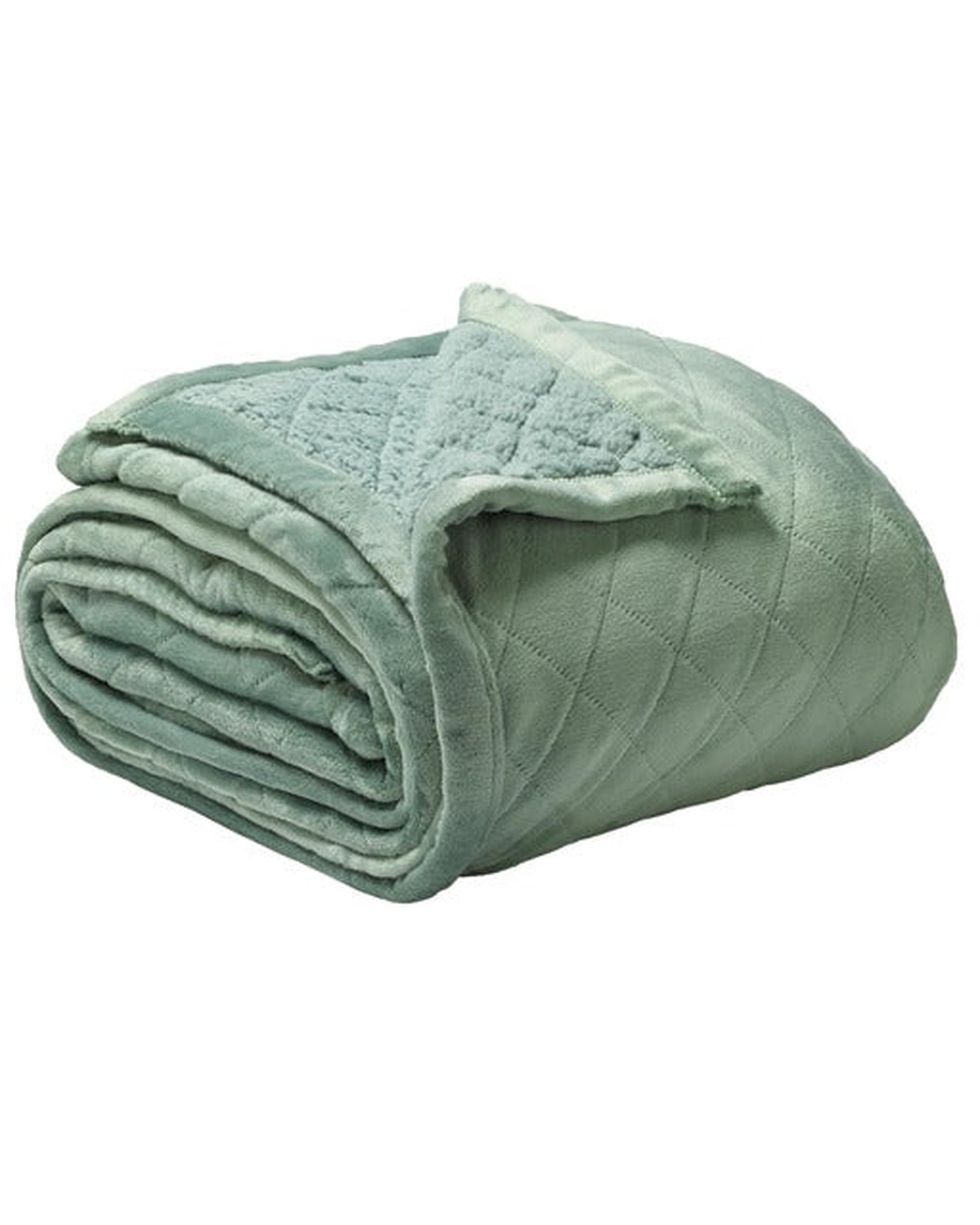 Bianca Australian Mansfield Blanket Sage Bianca Bedding
