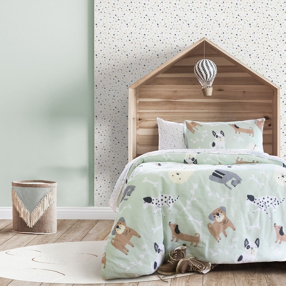 Jelly Bean Kids Hounds FLANNELETTE QUILT COVER SET Jelly Bean Kids