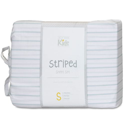 Jelly Bean STRIPE Printed Sheet Set - Chambray Jelly Bean Kids