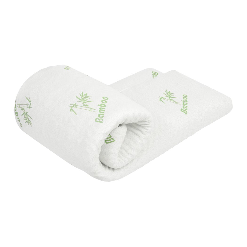 COOL GEL Memory Foam Mattress Topper Bamboo Fabric Cover 4CM 5-Zone Double Dreamz