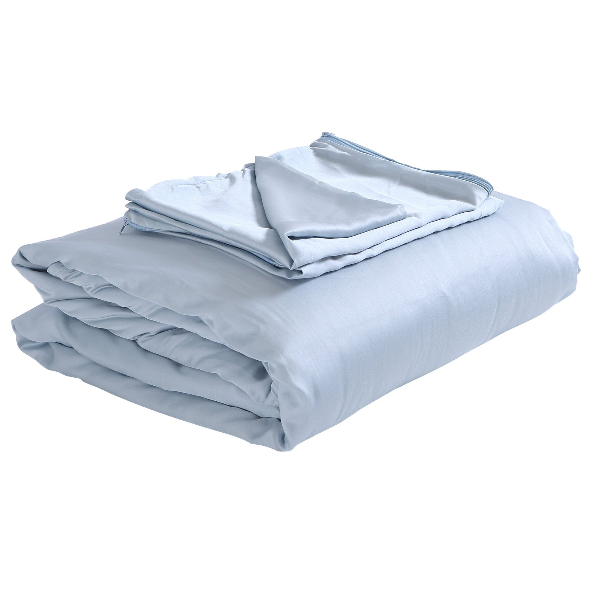 2KG Kids Anti Anxiety Weighted Blanket Bamboo Fiber Cover Pillowcase Blue Dreamz