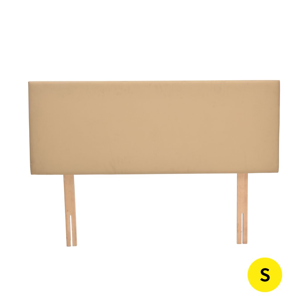 Bed Frame Bed head PU Leather With Wooden Leg Single Size Levede