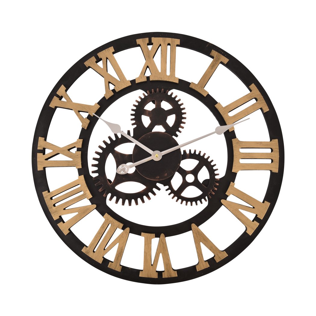 Chic Large Art Wall Clock Rustic Iron Metal Vintage Industrial luxury French Big Bedding Australia