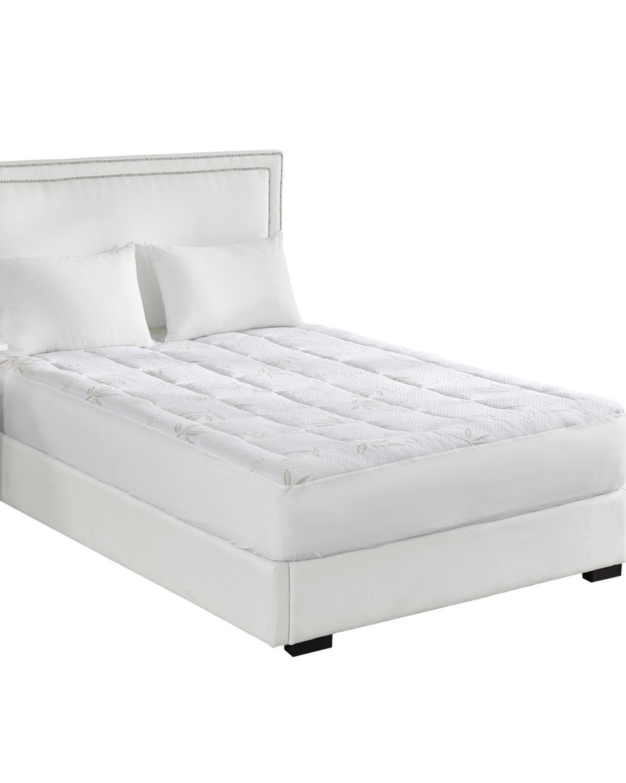 Bamboo Pillowtop Mattress Topper Protector Waterproof Cover King Single Dreamz