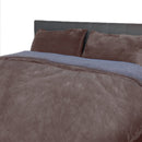 Luxury Bedding Two-Sided Quilt Cover with Pillowcase Double Size Taupe Big Bedding Australia