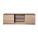 2x  TV Cabinet Entertainment Stand Units LED Line Shelf Storage Furniture Levede