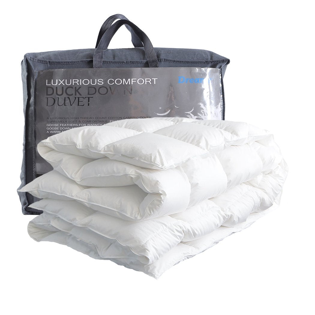 700GSM All Season Duck Down Feather Filling Duvet in Double Size Dreamz