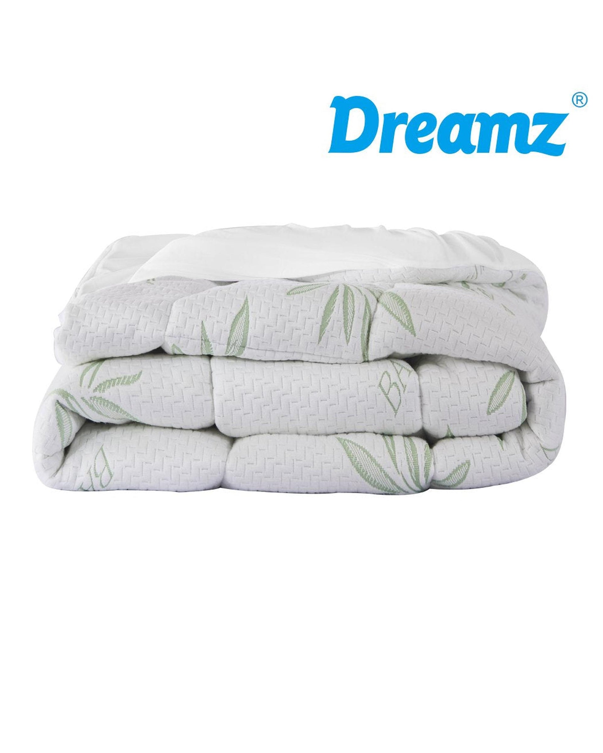 Bamboo Pillowtop Mattress Topper Protector Waterproof Cover King Single Dreamz