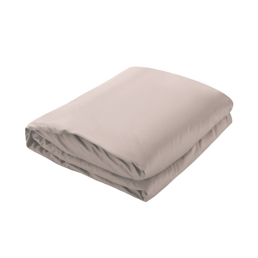 202x151cm Cotton Anti Anxiety Weighted Blanket Cover Protector Beige Dreamz