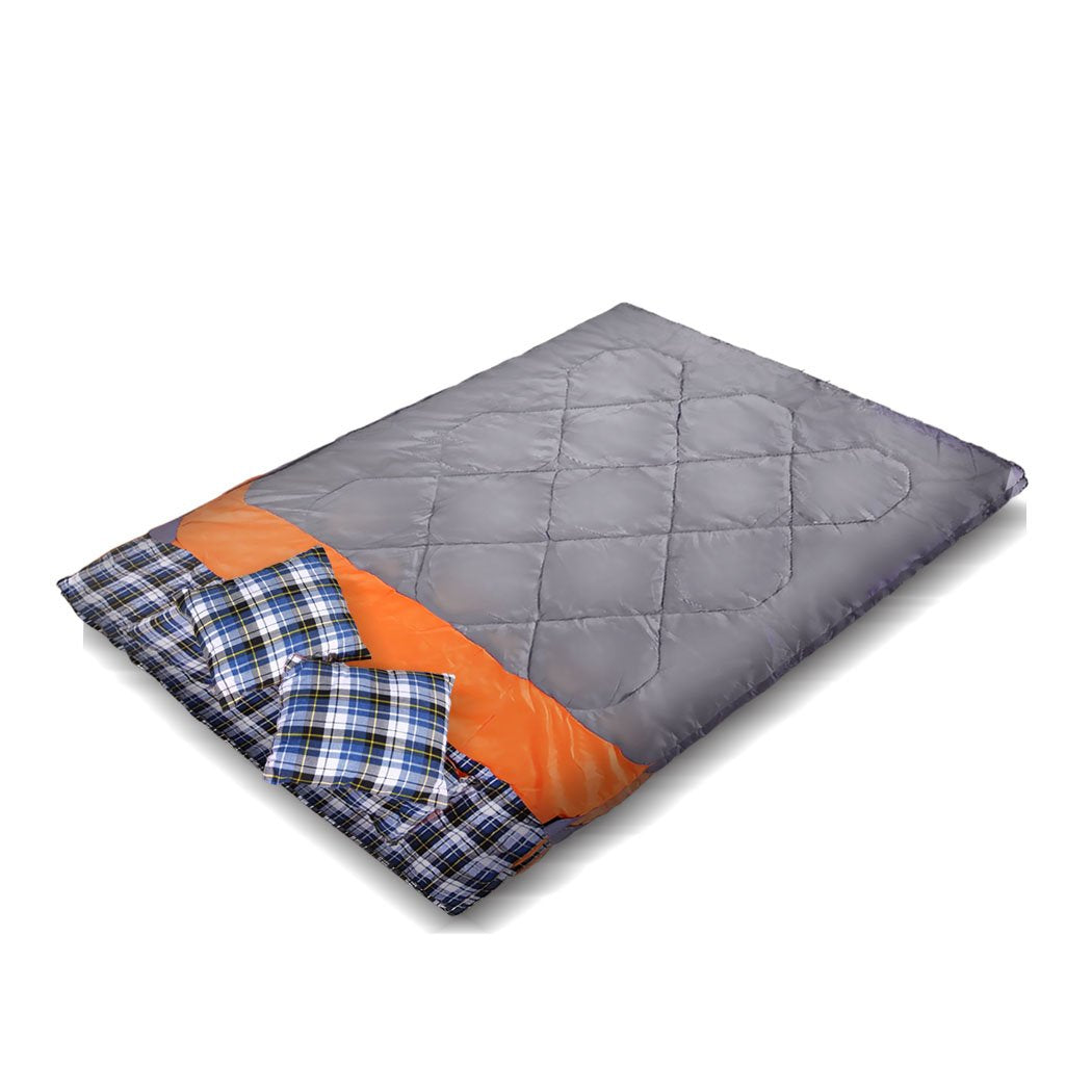 -10Â°C Double Indoor Outdoor Adult Camping Hiking Envelope Sleeping Bag Mountview