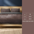 Luxury Bedding Two-Sided Quilt Cover with Pillowcase Double Size Taupe Big Bedding Australia