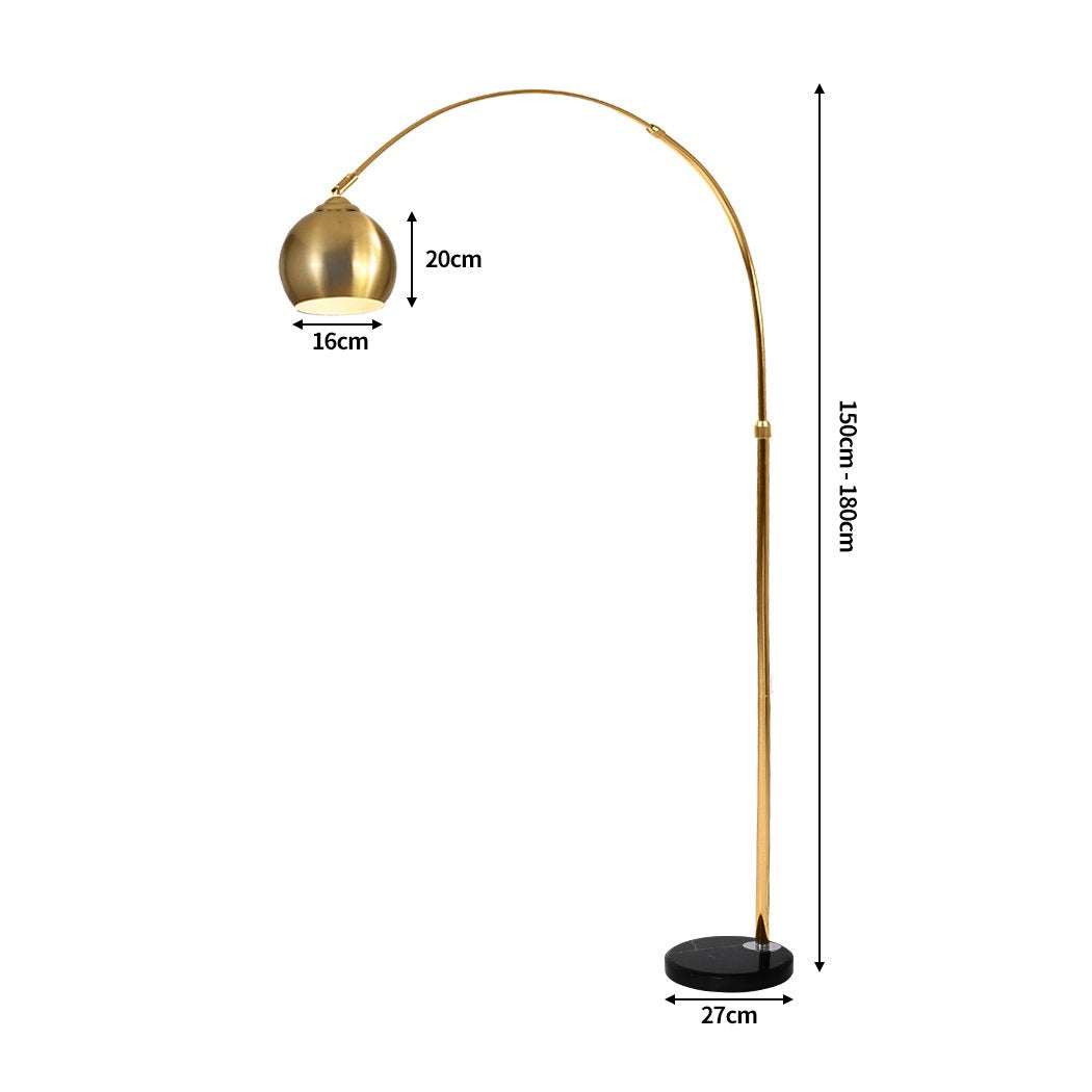 Modern LED Floor Lamp Stand Reading Light Height Adjustable Indoor Marble Base Big Bedding Australia