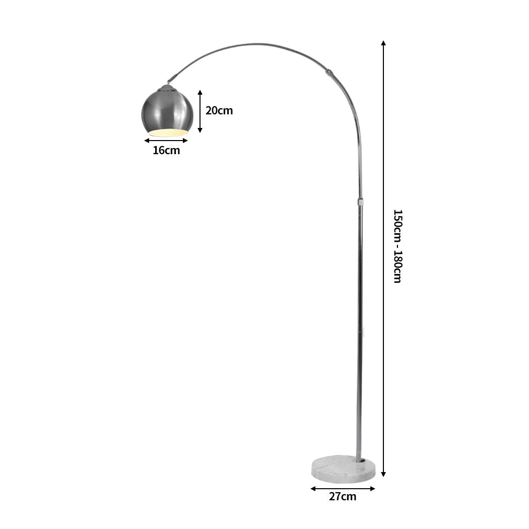 Modern LED Floor Lamp Stand Reading Light Height Adjustable Indoor Marble Base Big Bedding Australia