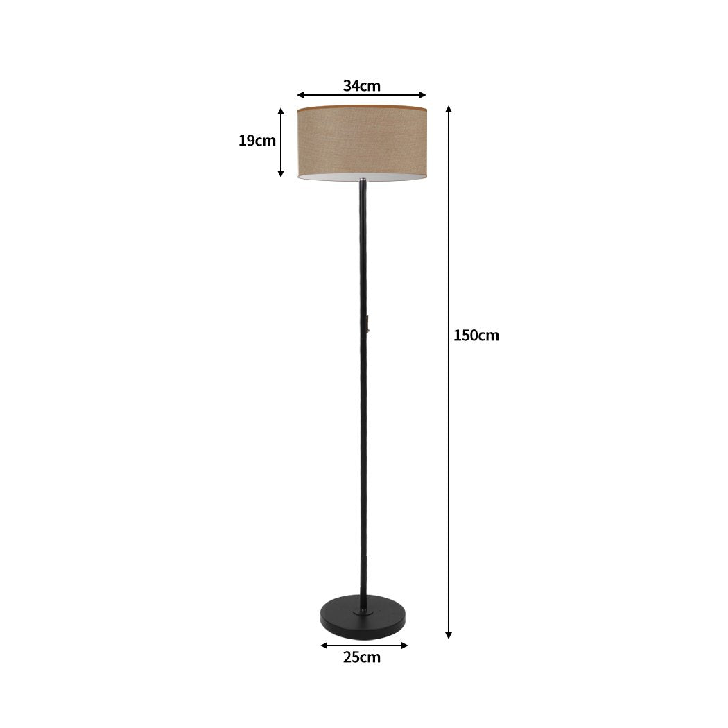 Modern LED Floor Lamp Stand Reading Light Decoration Indoor Classic Linen Fabric Big Bedding Australia