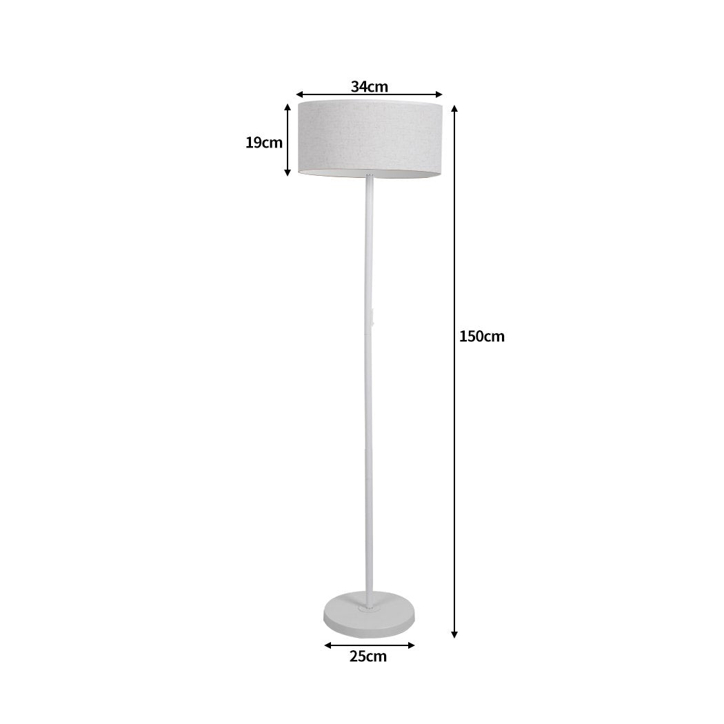 Modern LED Floor Lamp Stand Reading Light Decoration Indoor Classic Linen Fabric Big Bedding Australia
