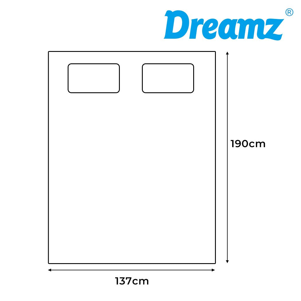 Bamboo Pillowtop Mattress Topper Protector Waterproof Cool Cover Double Dreamz