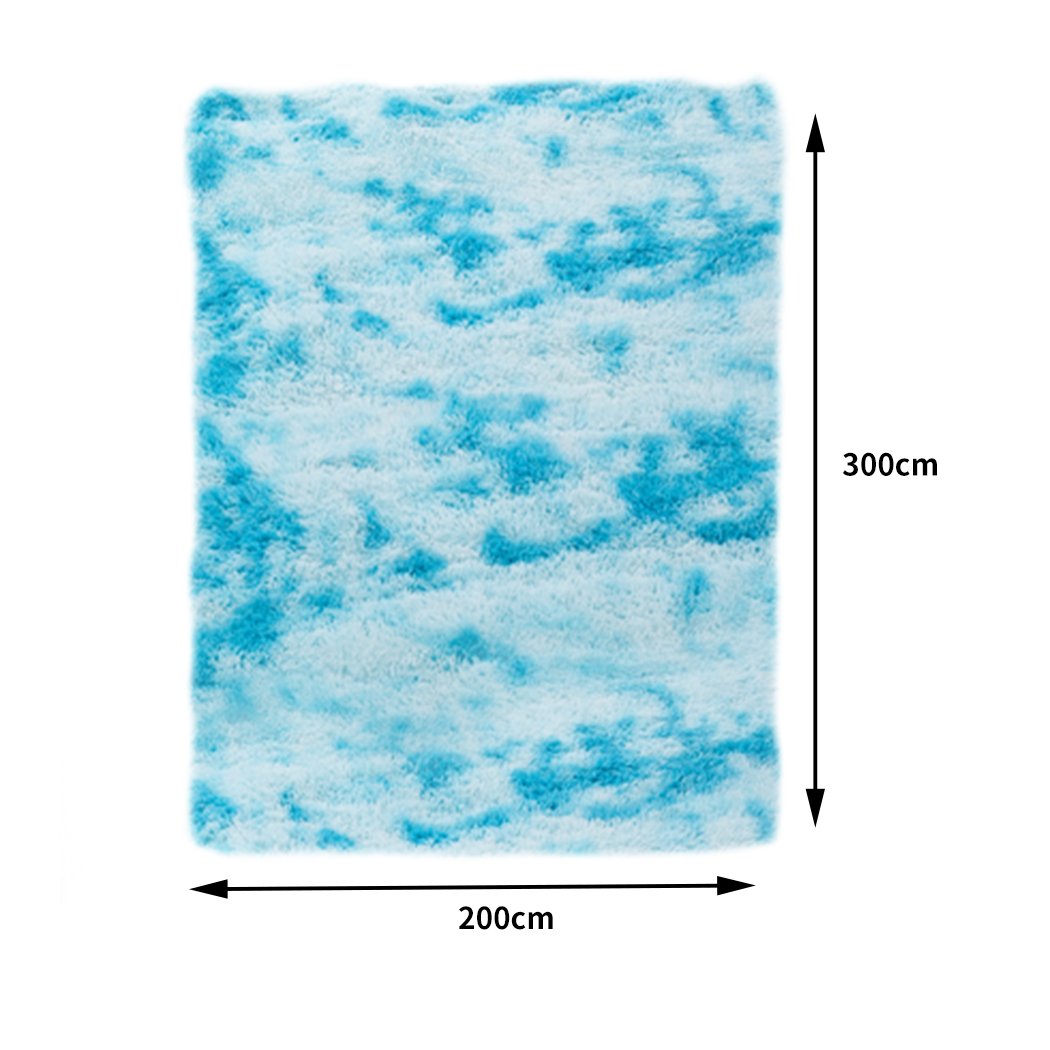 Floor Rug Shaggy Rugs Soft Large Carpet Area Tie-dyed Maldives 200x300cm Big Bedding Australia