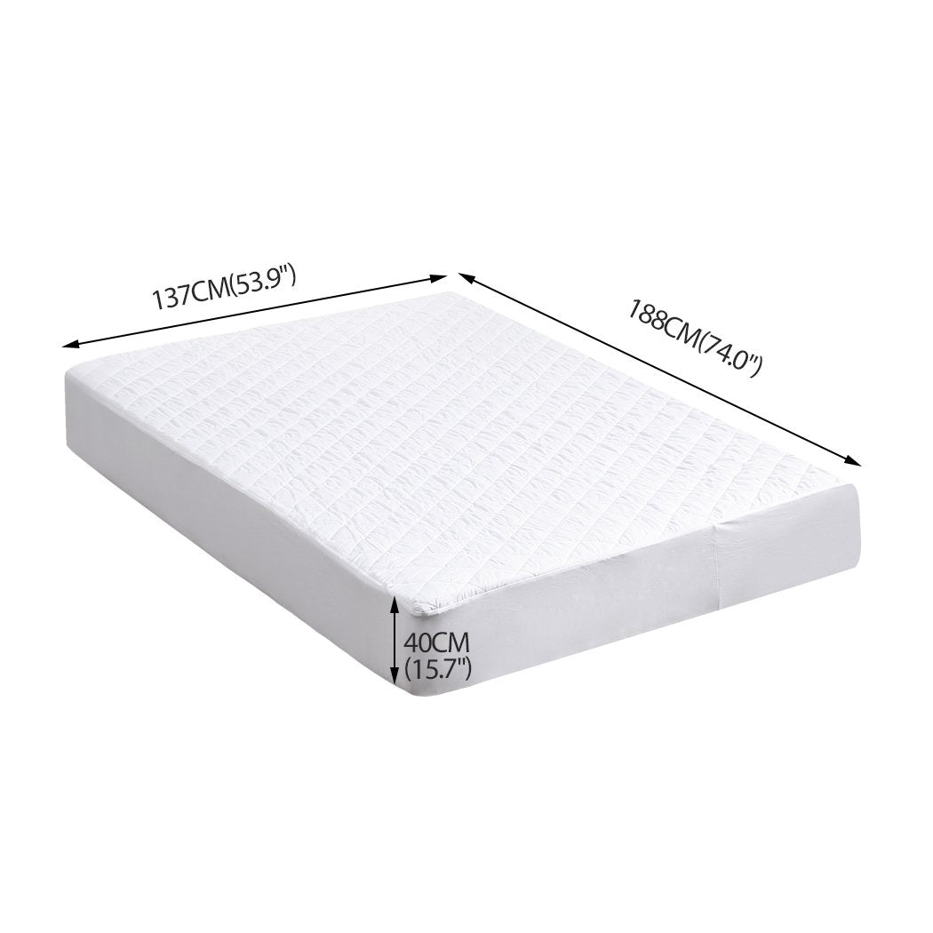 Fully Fitted Waterproof Microfiber Mattress Protector in Double Size Dreamz