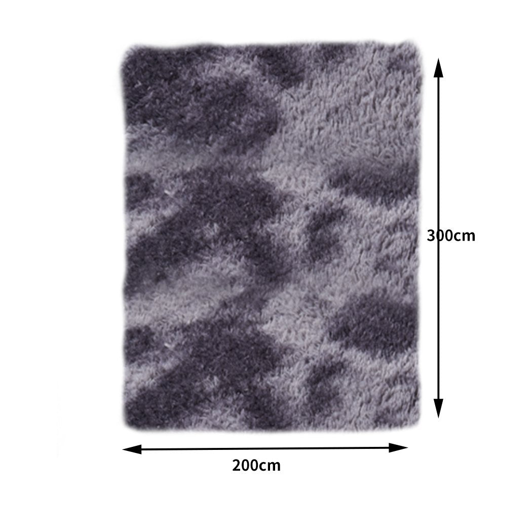 Floor Rug Shaggy Rugs Soft Large Carpet Area Tie-dyed Midnight City 200x300cm Big Bedding Australia
