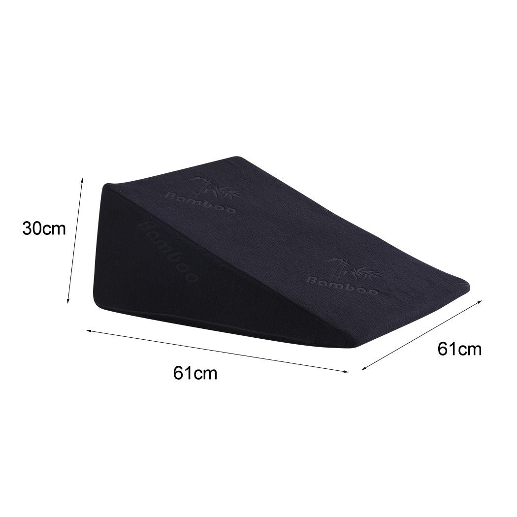 Cool Gel Memory Foam Bed Wedge Pillow Cushion Neck Back Support Sleep with Cover Dreamz