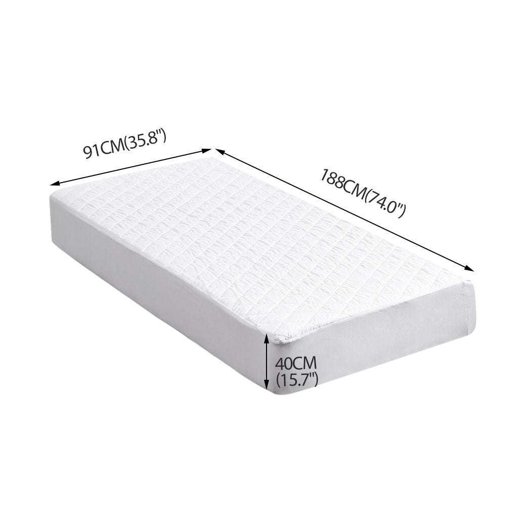 Fully Fitted Waterproof Microfiber Mattress Protector in Single Size Dreamz