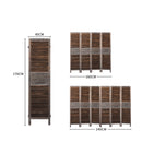 4 Panel Room Divider Folding Screen Privacy Dividers Stand Wood Brown Big Bedding Australia